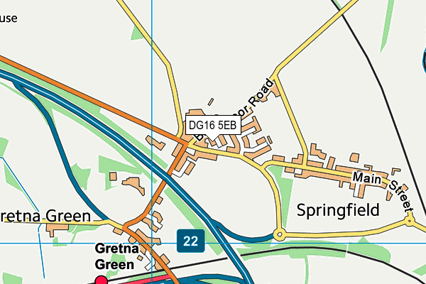 DG16 5EB map - OS VectorMap District (Ordnance Survey)