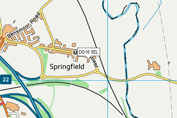 DG16 5EL map - OS VectorMap District (Ordnance Survey)