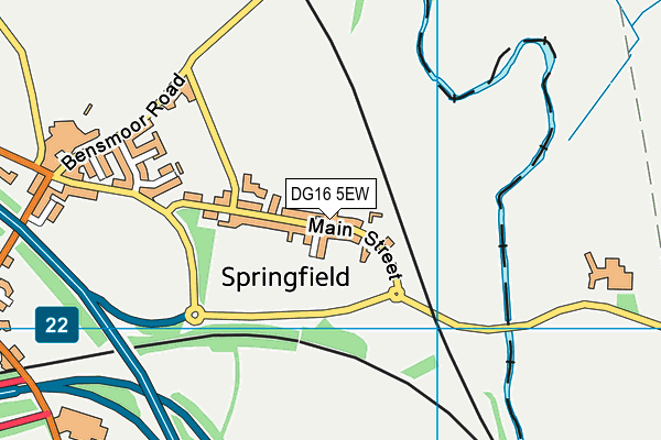 DG16 5EW map - OS VectorMap District (Ordnance Survey)