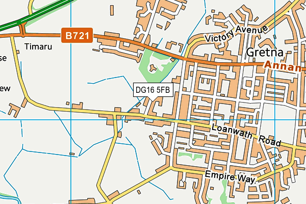 DG16 5FB map - OS VectorMap District (Ordnance Survey)