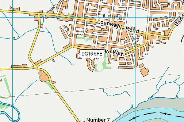 DG16 5FE map - OS VectorMap District (Ordnance Survey)