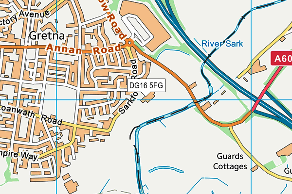 DG16 5FG map - OS VectorMap District (Ordnance Survey)