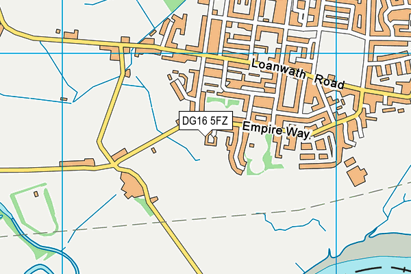 DG16 5FZ map - OS VectorMap District (Ordnance Survey)