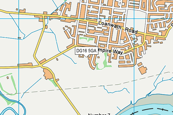 DG16 5GA map - OS VectorMap District (Ordnance Survey)