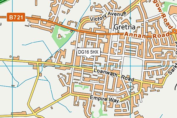 DG16 5HX map - OS VectorMap District (Ordnance Survey)