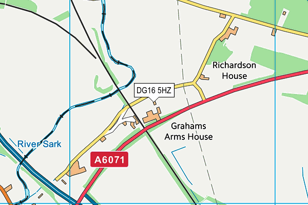 DG16 5HZ map - OS VectorMap District (Ordnance Survey)