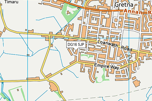 DG16 5JP map - OS VectorMap District (Ordnance Survey)