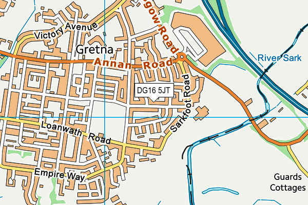 DG16 5JT map - OS VectorMap District (Ordnance Survey)