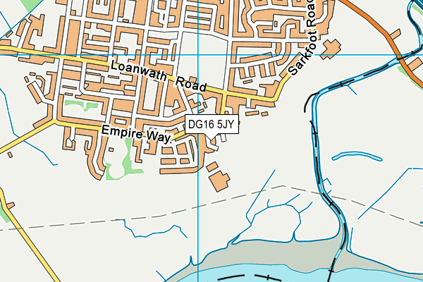 DG16 5JY map - OS VectorMap District (Ordnance Survey)