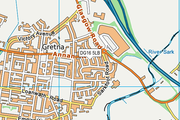 DG16 5LB map - OS VectorMap District (Ordnance Survey)