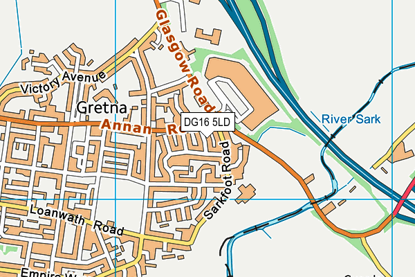 DG16 5LD map - OS VectorMap District (Ordnance Survey)