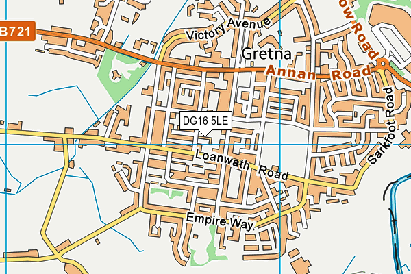 DG16 5LE map - OS VectorMap District (Ordnance Survey)