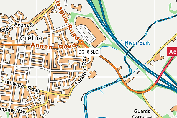 DG16 5LQ map - OS VectorMap District (Ordnance Survey)