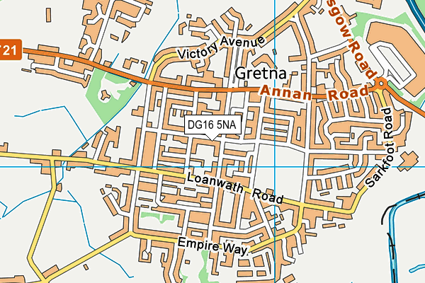 DG16 5NA map - OS VectorMap District (Ordnance Survey)