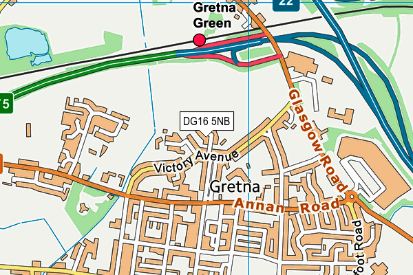 DG16 5NB map - OS VectorMap District (Ordnance Survey)