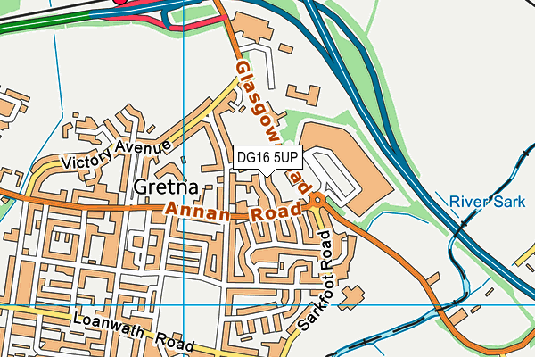 DG16 5UP map - OS VectorMap District (Ordnance Survey)