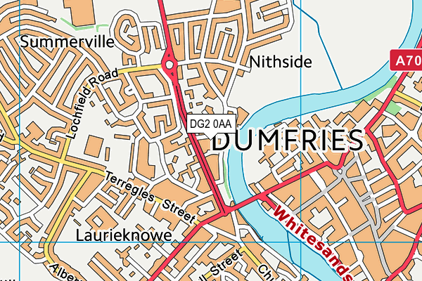 DG2 0AA map - OS VectorMap District (Ordnance Survey)