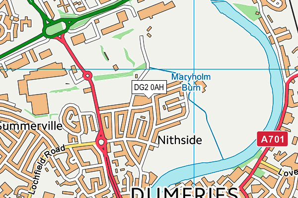 DG2 0AH map - OS VectorMap District (Ordnance Survey)