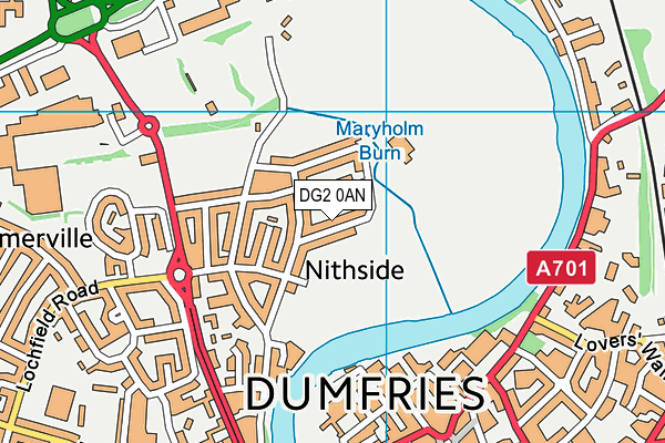 DG2 0AN map - OS VectorMap District (Ordnance Survey)