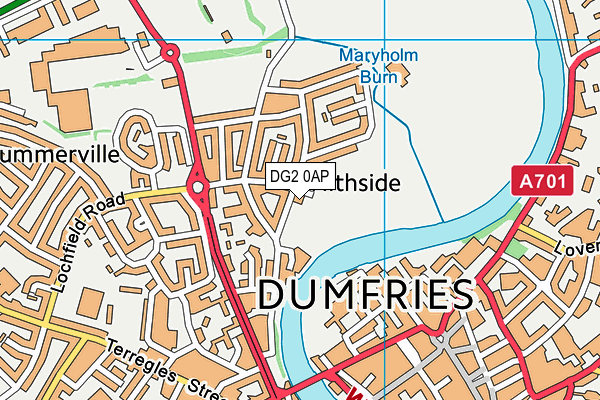 DG2 0AP map - OS VectorMap District (Ordnance Survey)