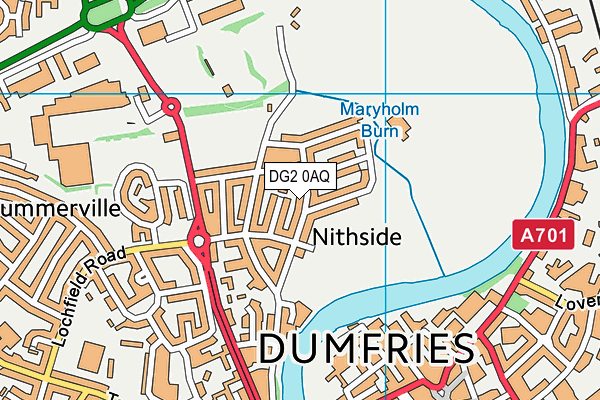 DG2 0AQ map - OS VectorMap District (Ordnance Survey)