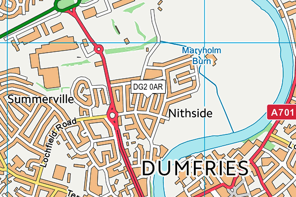 DG2 0AR map - OS VectorMap District (Ordnance Survey)