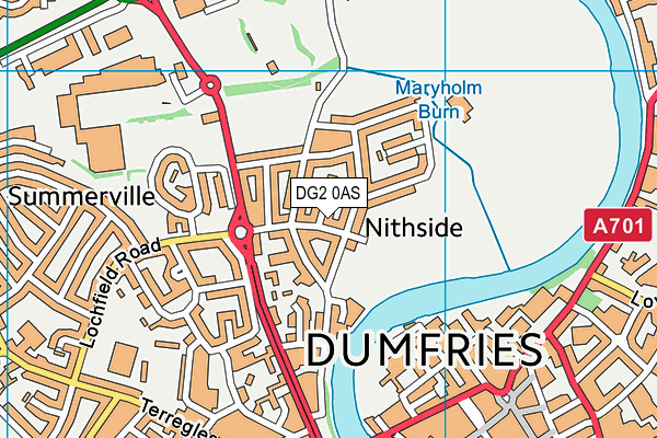 DG2 0AS map - OS VectorMap District (Ordnance Survey)