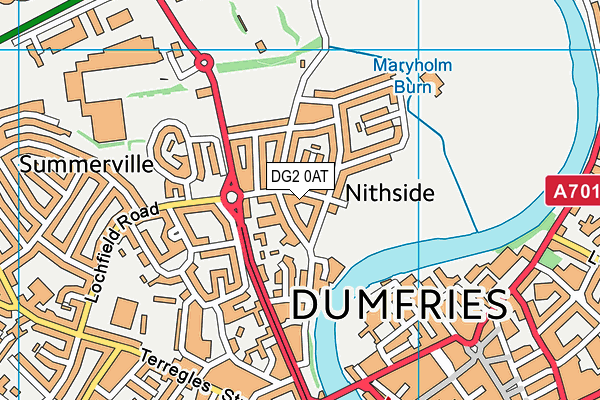 DG2 0AT map - OS VectorMap District (Ordnance Survey)