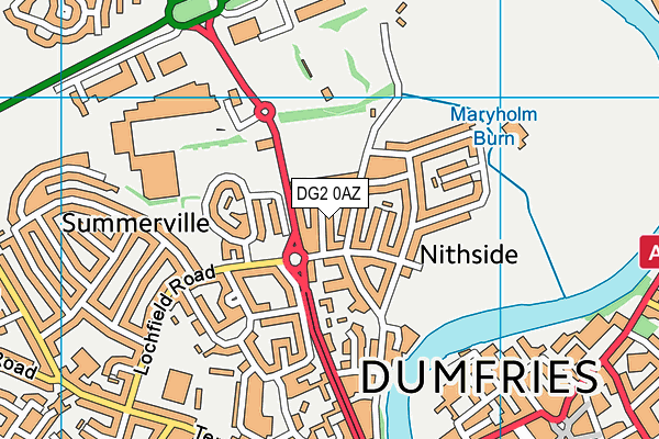 DG2 0AZ map - OS VectorMap District (Ordnance Survey)