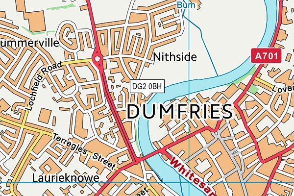 DG2 0BH map - OS VectorMap District (Ordnance Survey)