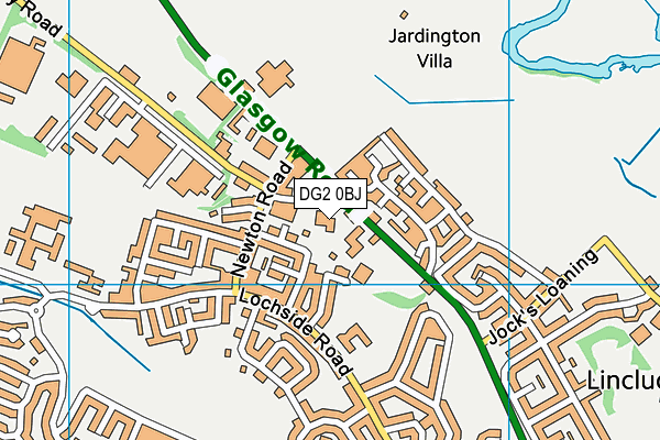 DG2 0BJ map - OS VectorMap District (Ordnance Survey)