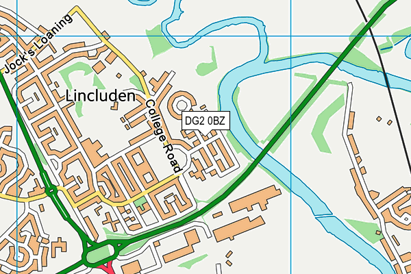 DG2 0BZ map - OS VectorMap District (Ordnance Survey)