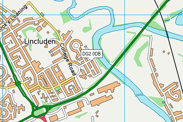 DG2 0DB map - OS VectorMap District (Ordnance Survey)