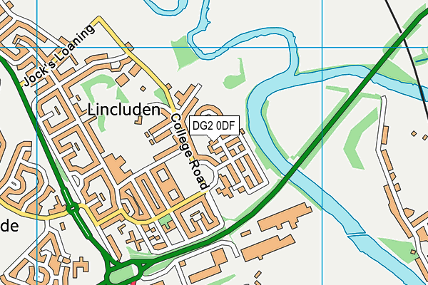 DG2 0DF map - OS VectorMap District (Ordnance Survey)