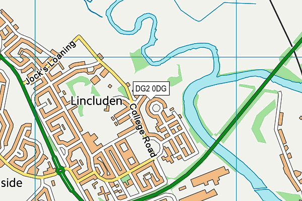 DG2 0DG map - OS VectorMap District (Ordnance Survey)