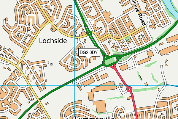 DG2 0DY map - OS VectorMap District (Ordnance Survey)