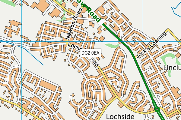 DG2 0EA map - OS VectorMap District (Ordnance Survey)