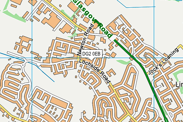 DG2 0EB map - OS VectorMap District (Ordnance Survey)
