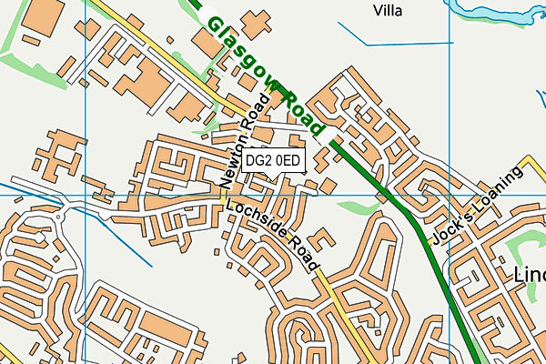 DG2 0ED map - OS VectorMap District (Ordnance Survey)
