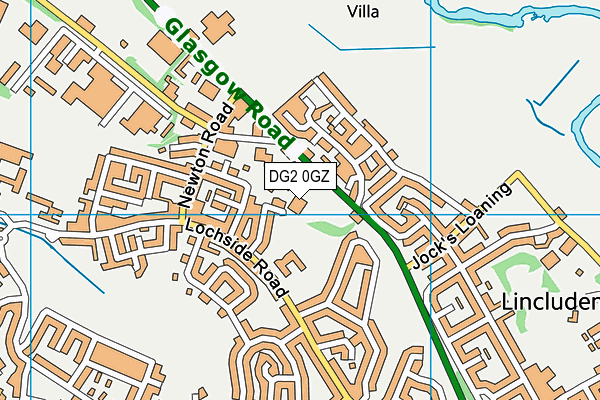 DG2 0GZ map - OS VectorMap District (Ordnance Survey)