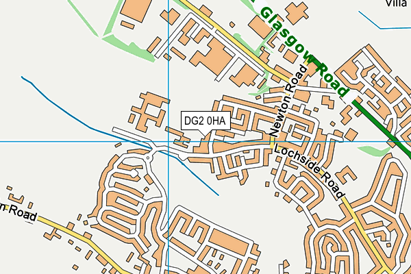 DG2 0HA map - OS VectorMap District (Ordnance Survey)