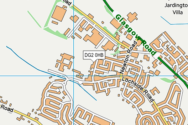 DG2 0HB map - OS VectorMap District (Ordnance Survey)