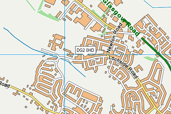 DG2 0HD map - OS VectorMap District (Ordnance Survey)