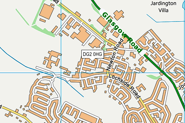 DG2 0HG map - OS VectorMap District (Ordnance Survey)