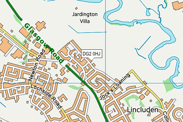 DG2 0HJ map - OS VectorMap District (Ordnance Survey)