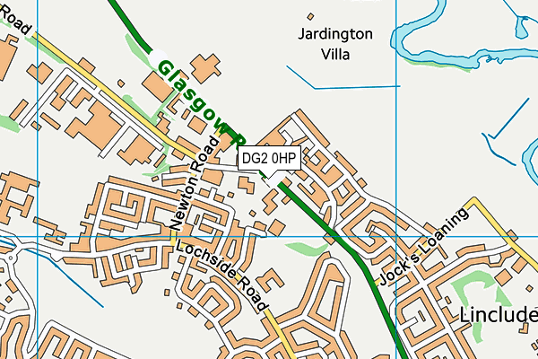 DG2 0HP map - OS VectorMap District (Ordnance Survey)