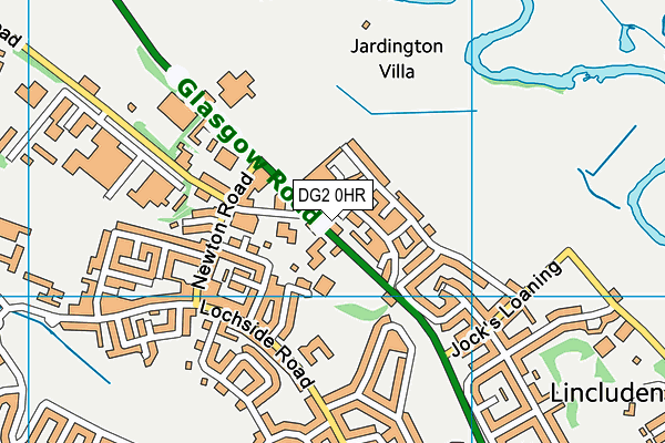 DG2 0HR map - OS VectorMap District (Ordnance Survey)