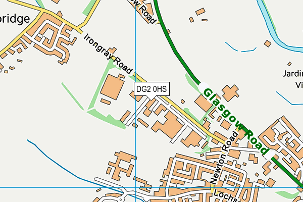 DG2 0HS map - OS VectorMap District (Ordnance Survey)