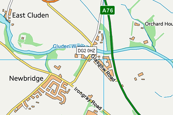 DG2 0HZ map - OS VectorMap District (Ordnance Survey)