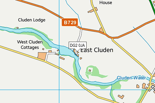 DG2 0JA map - OS VectorMap District (Ordnance Survey)